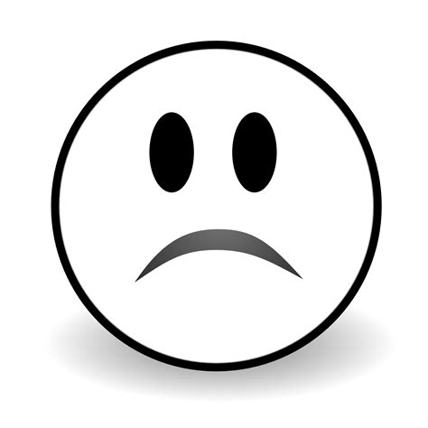 sad clipart black and white|sad face clip art free.